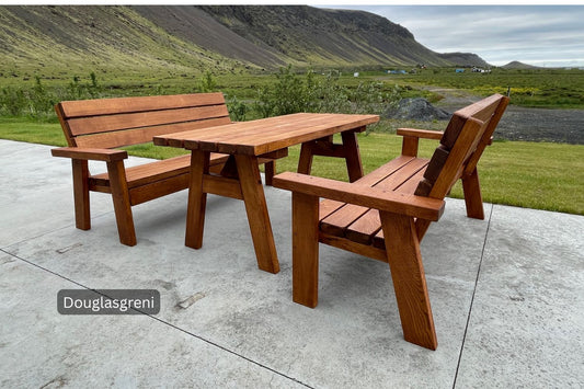 Guðrún Ósvífrsdóttir - 6 manna útisetuborðsett