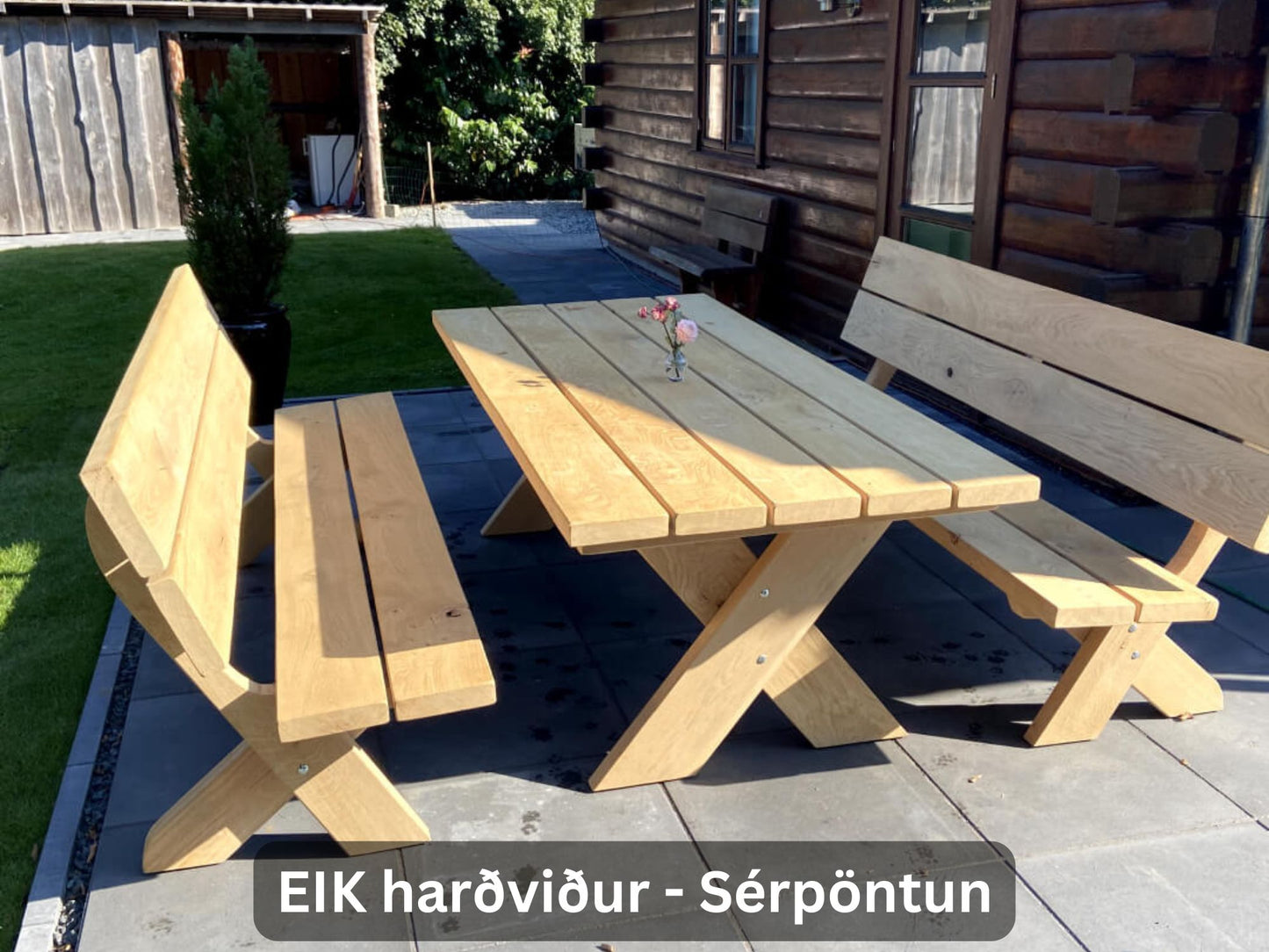 Sif útihúsgögn 250 cm – sléttir kantar, STÓRT 10 manna