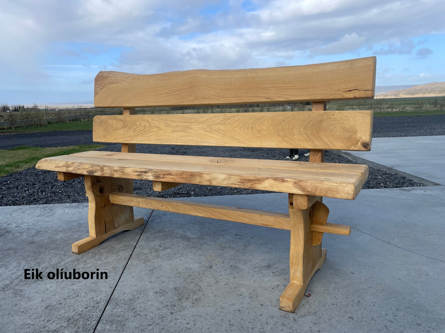Glúmur garðbekkur með Gaflfótum – Klassísk hönnun, 160 cm