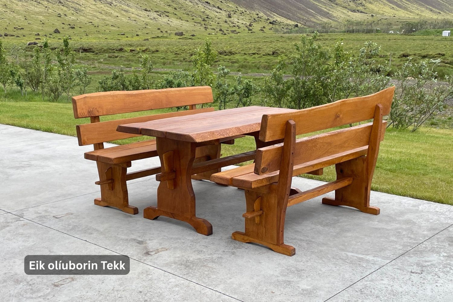 Grettir – útiborð og bekkir 6 manna – 160 cm
